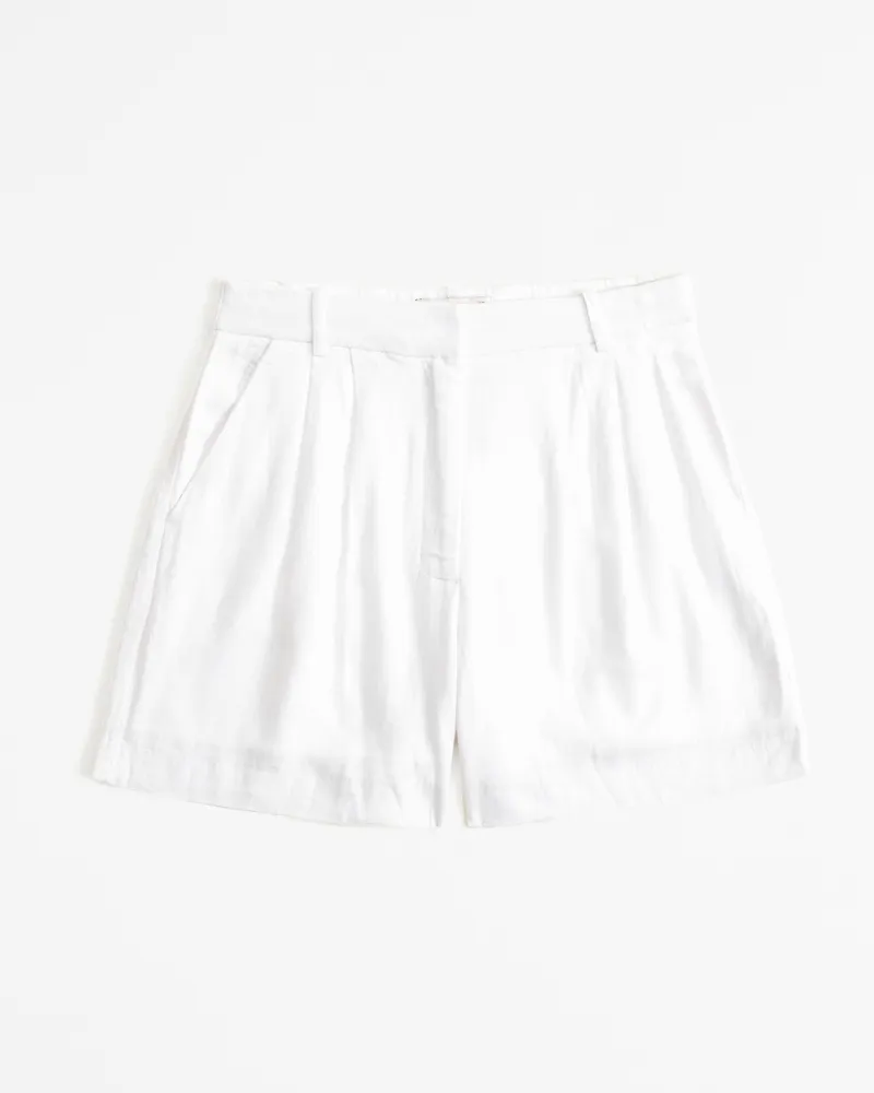 A&F Sloane Tailored Linen-Blend Short