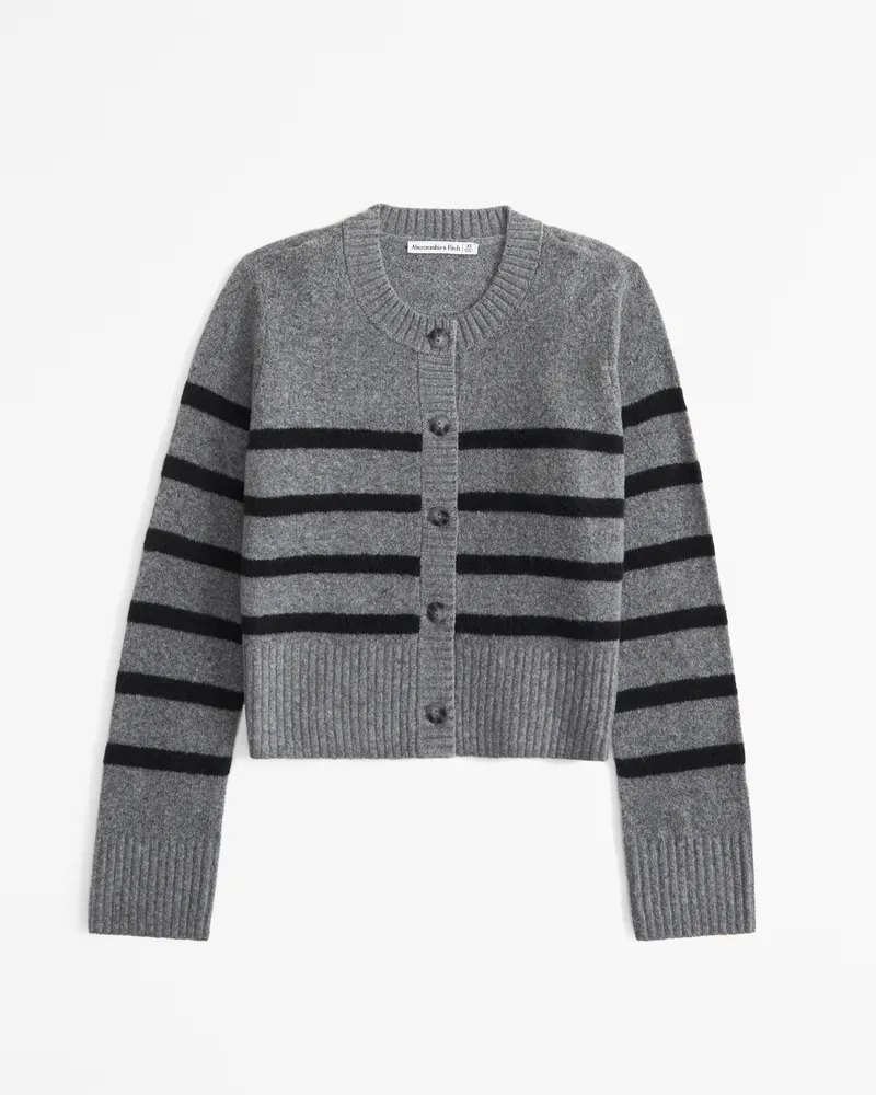 Striped Tank & Crew Cardigan Set
