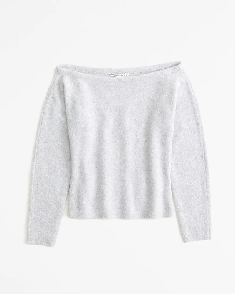 Boucle Off-The-Shoulder Sweater