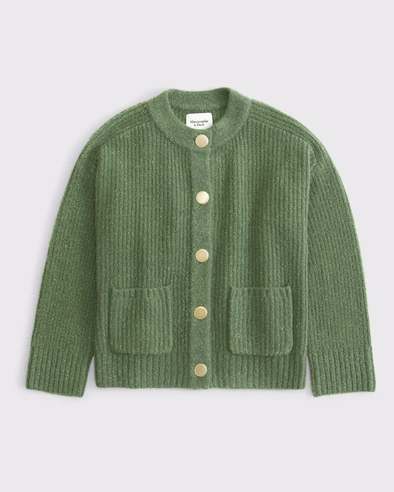Relaxed Hardware Crew Cardigan