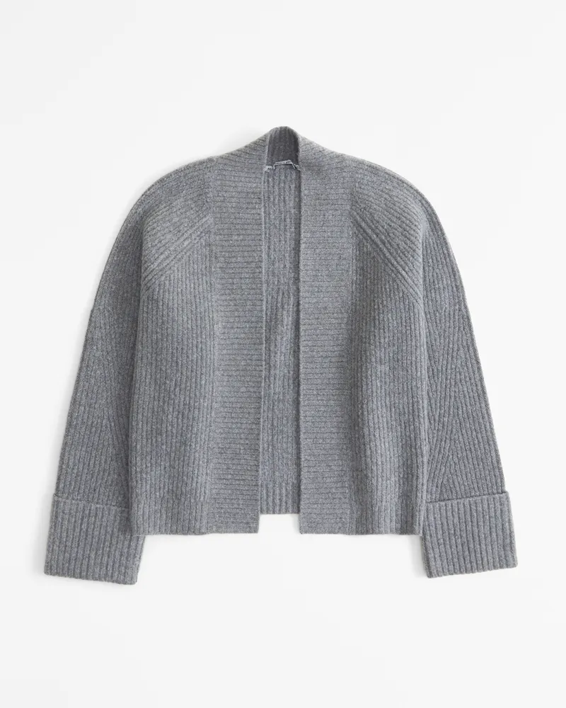 Ribbed Non-Closure Cardigan