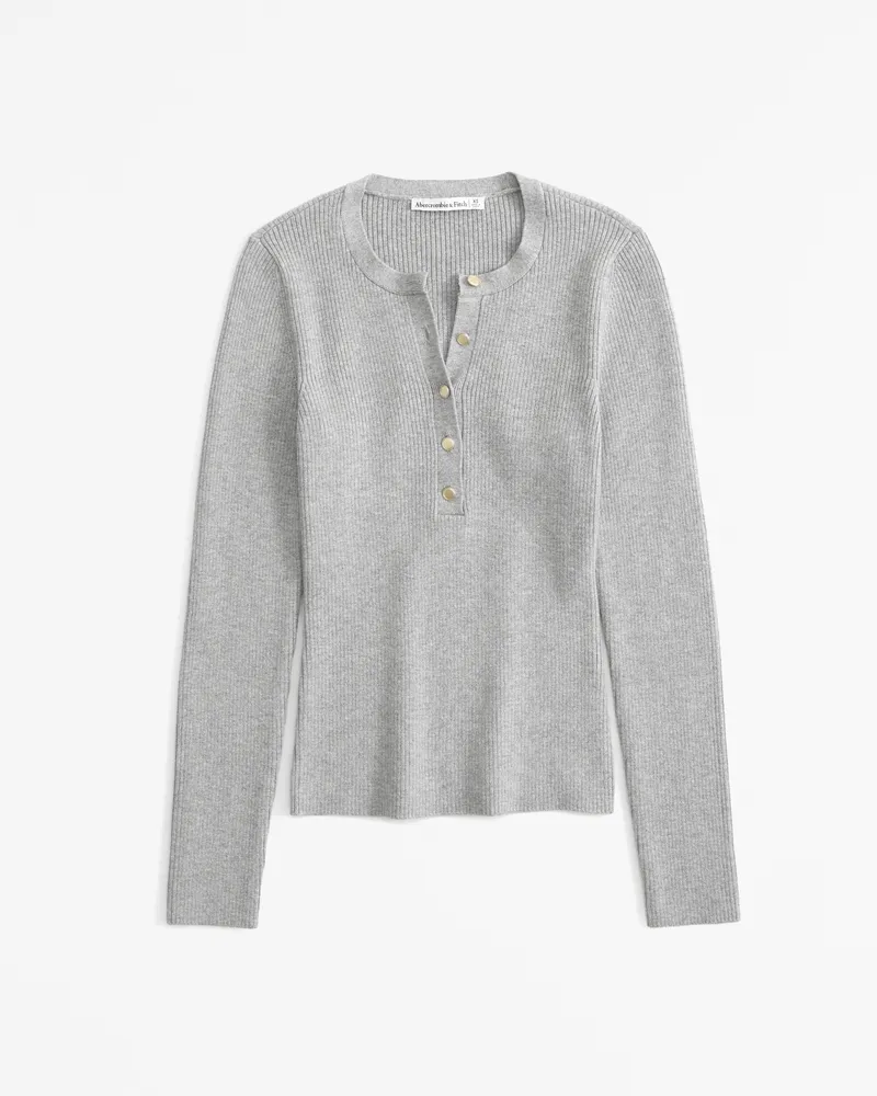 Slim Henley Sweater Top