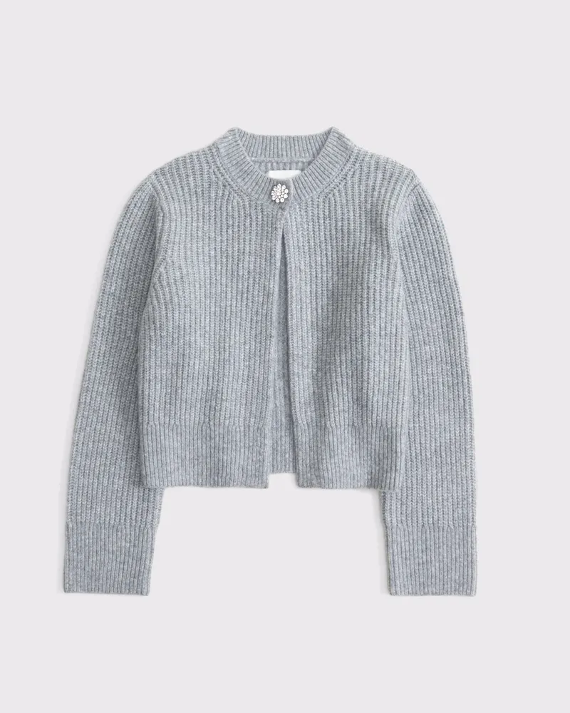 Rhinestone Button Cardigan