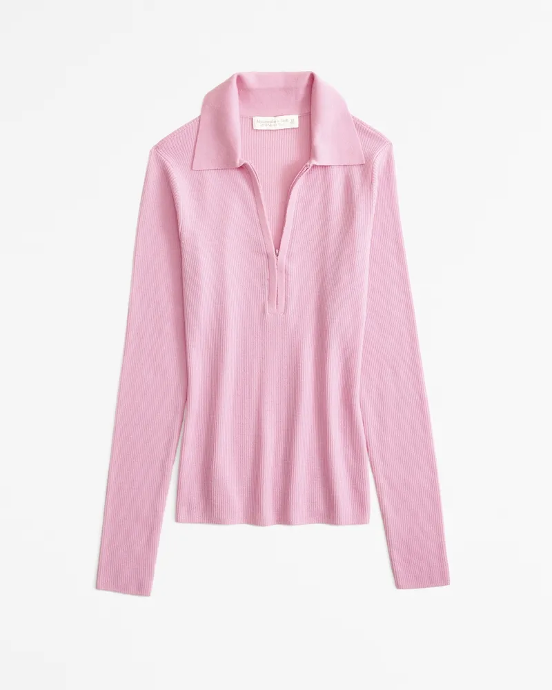 Merino Wool Half-Zip Polo