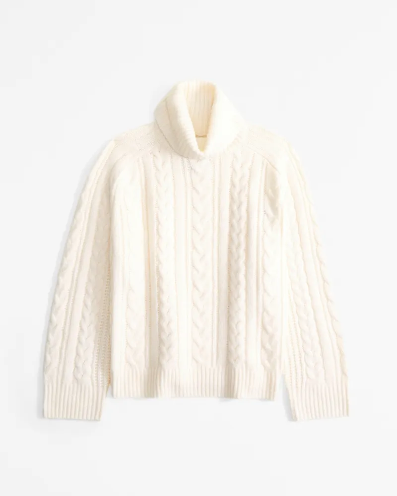 Cable Knit Turtleneck Sweater