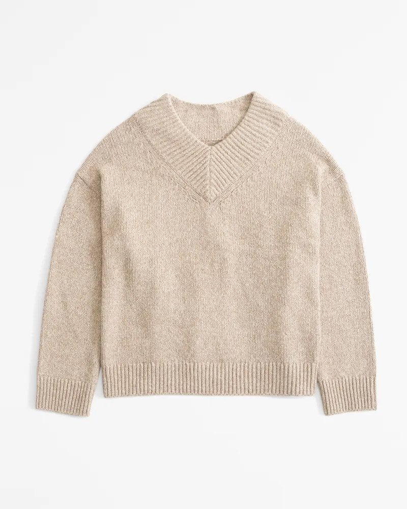 Textural V-Neck Sweater