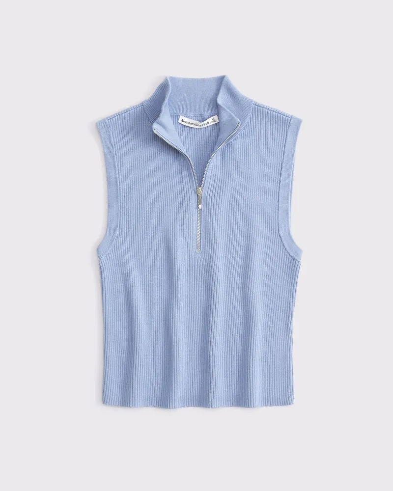 Sleeveless Half-Zip Sweater