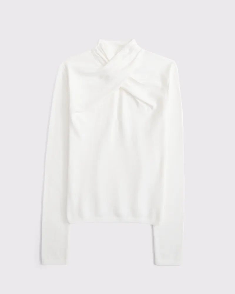 Keyhole Mini Mockneck Sweater