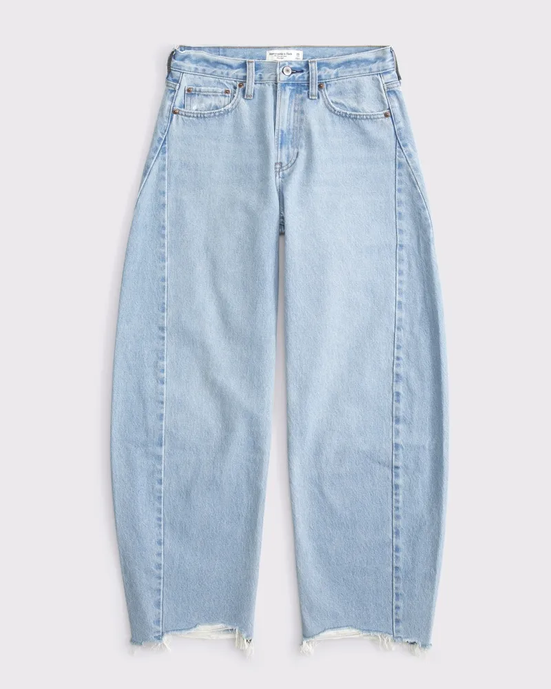 Mid Rise Barrel Jean