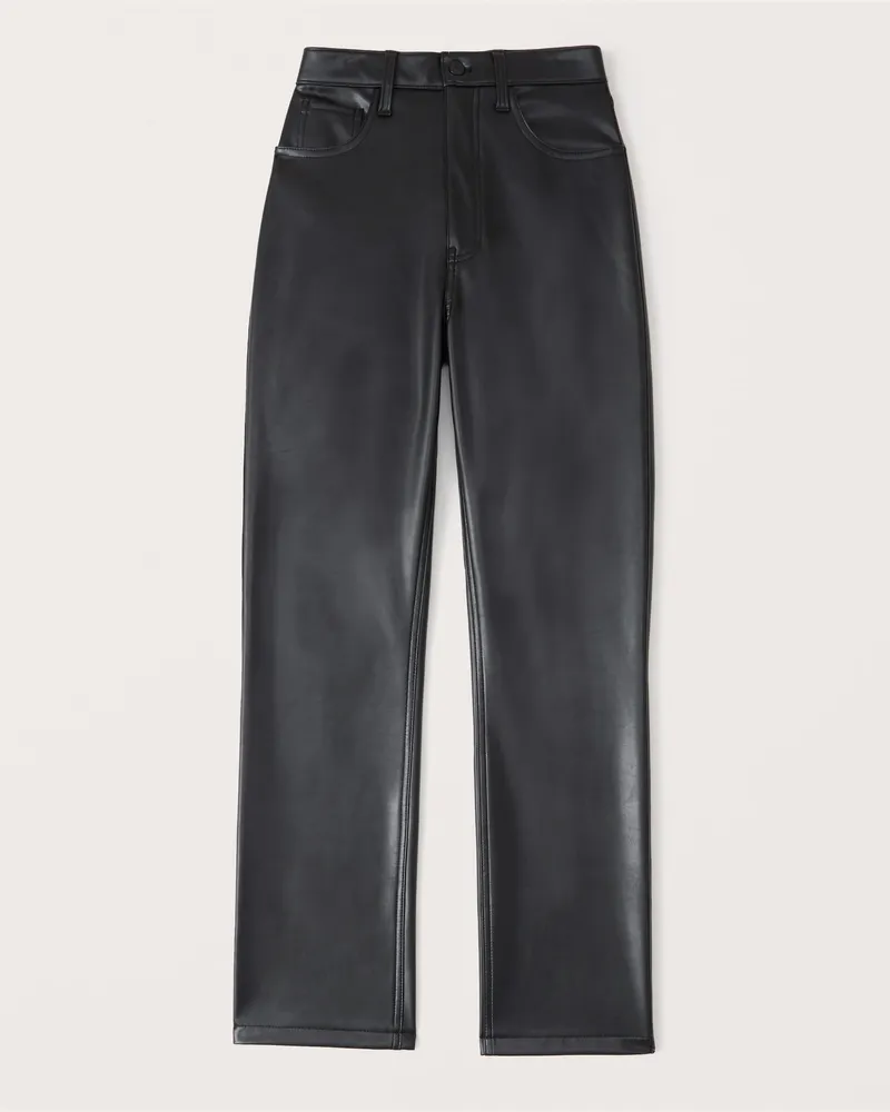 Vegan Leather 90s Straight Pant