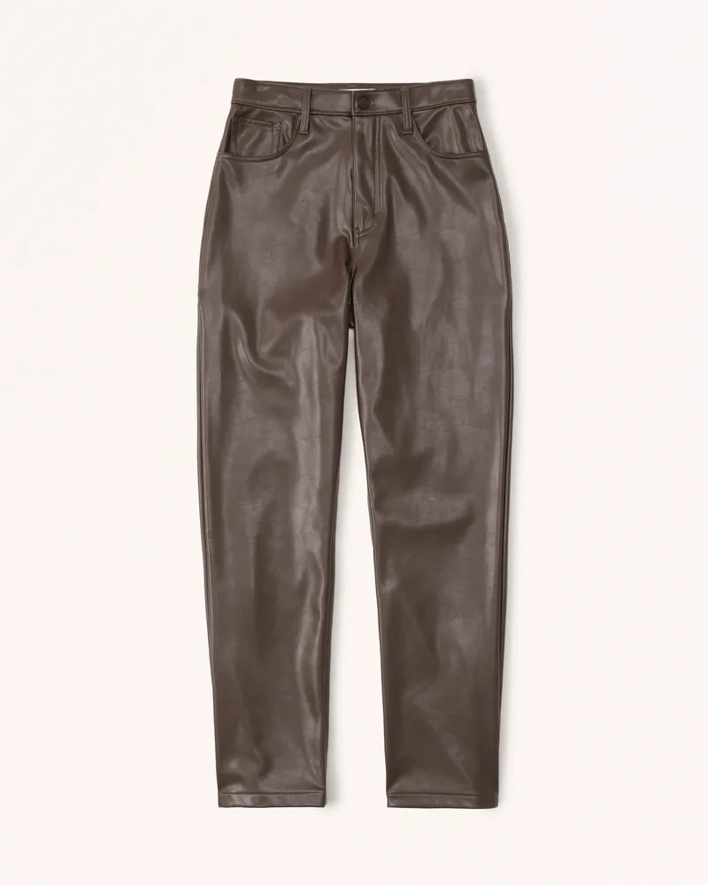 Curve Love Vegan Leather 90s Straight Pant