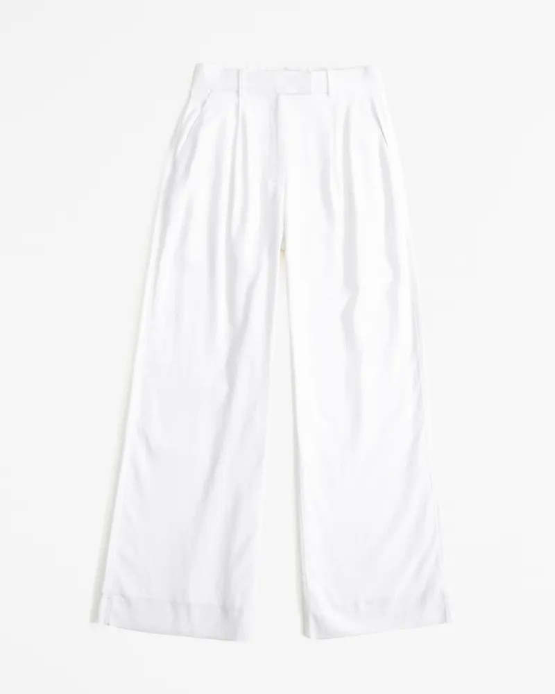 A&F Harper Tailored Linen-Blend Pant