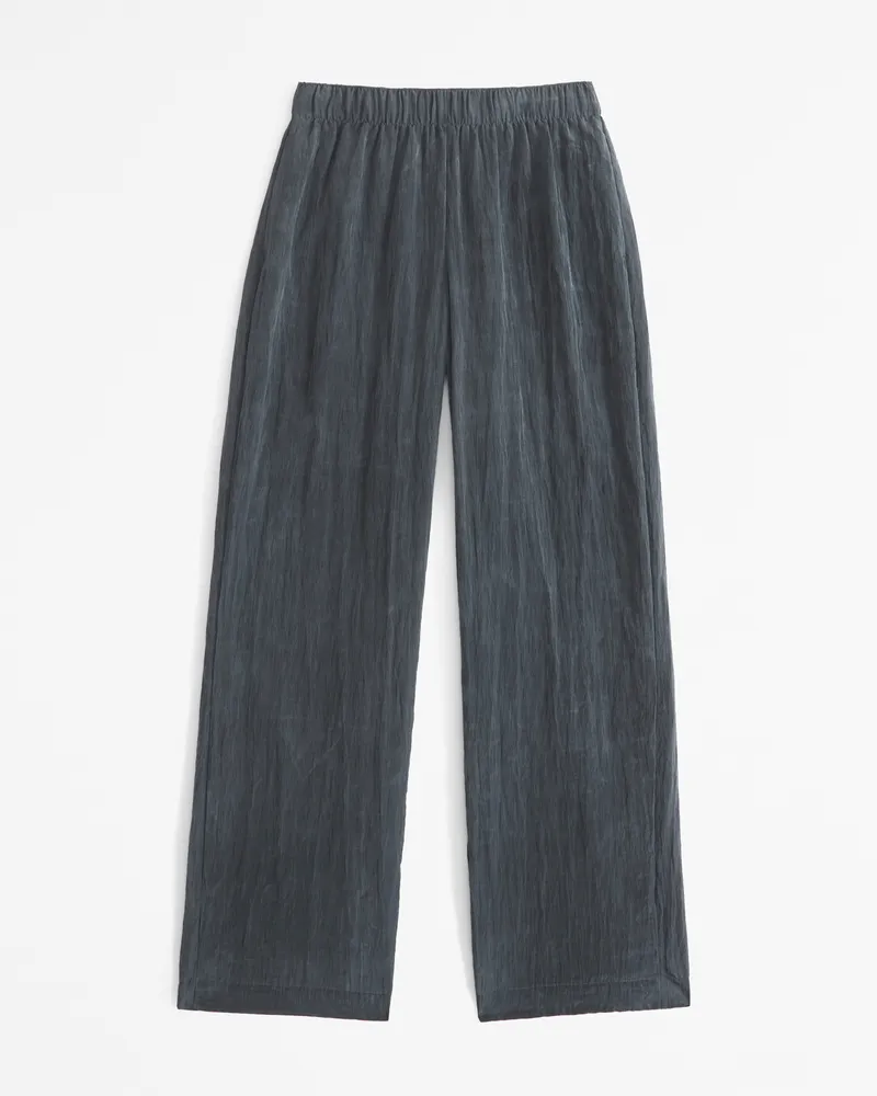 Crinkle Textured Pull-On Pant