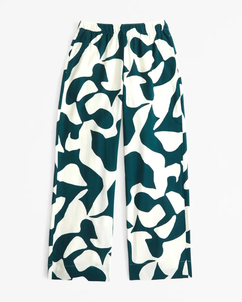 Linen-Blend Pull-On Pant