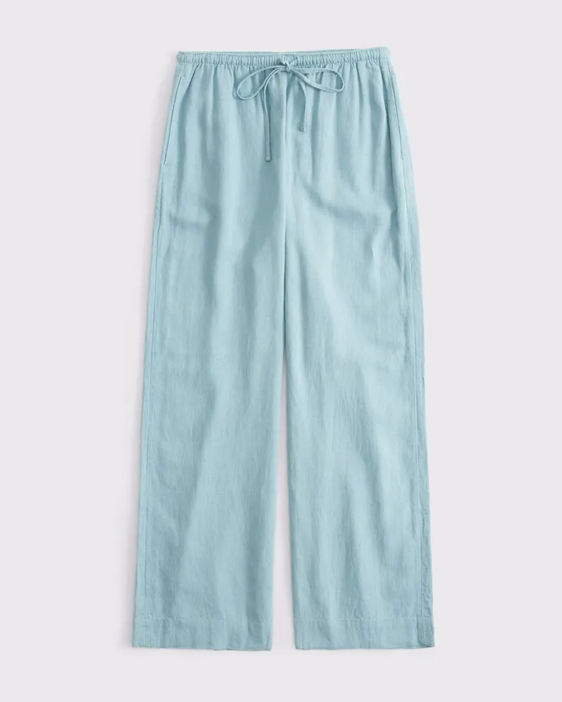 Linen Blend Pull-On Pant