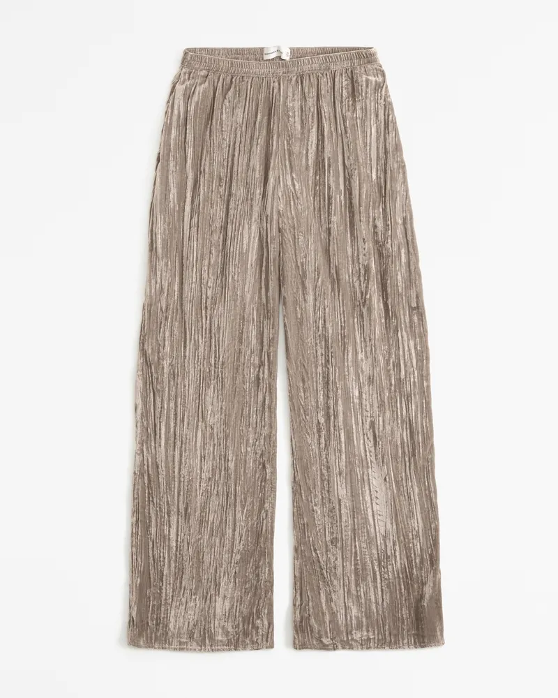 Velvet Crinkle Pull-On Pant