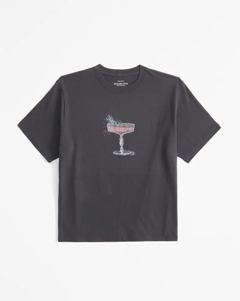 Short-Sleeve Pink Drink Graphic Relaxed Tee
