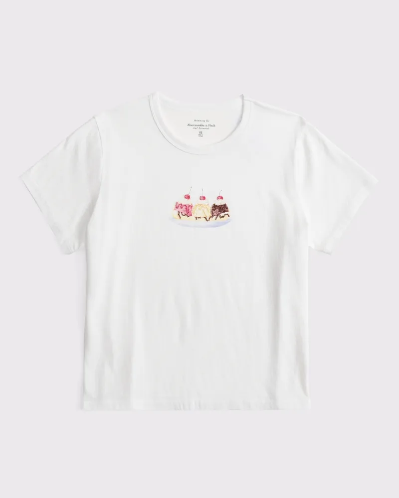 Short-Sleeve Banana Split Graphic Skimming Tee