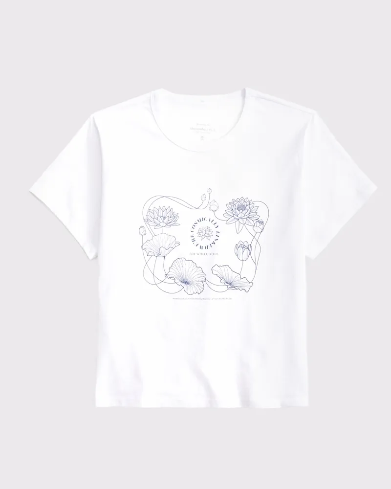 Short-Sleeve The White Lotus Graphic Skimming Tee