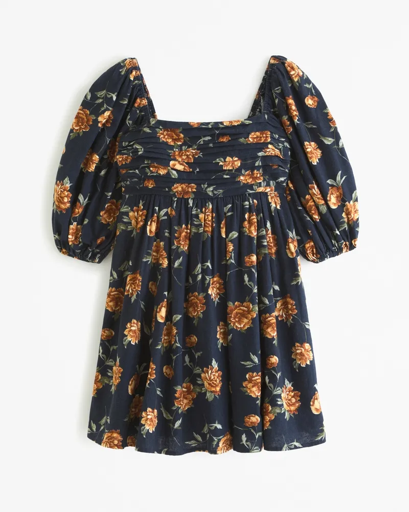 The A&F Emerson Linen-Blend Puff Sleeve Mini Dress