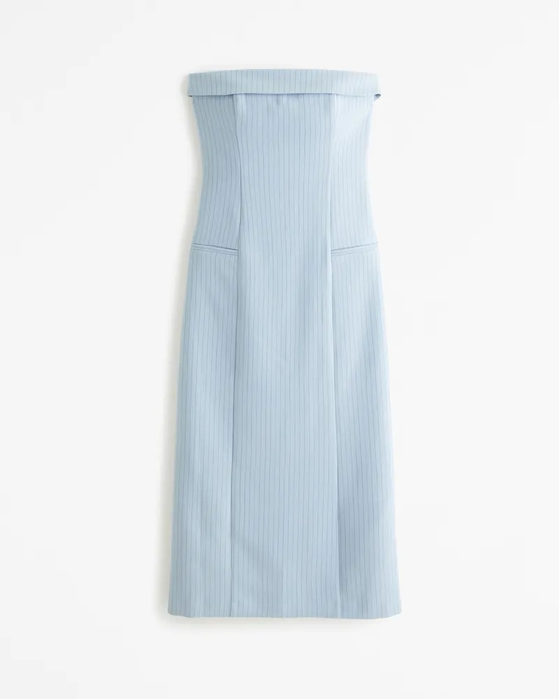 Strapless Tailored Midi Dress