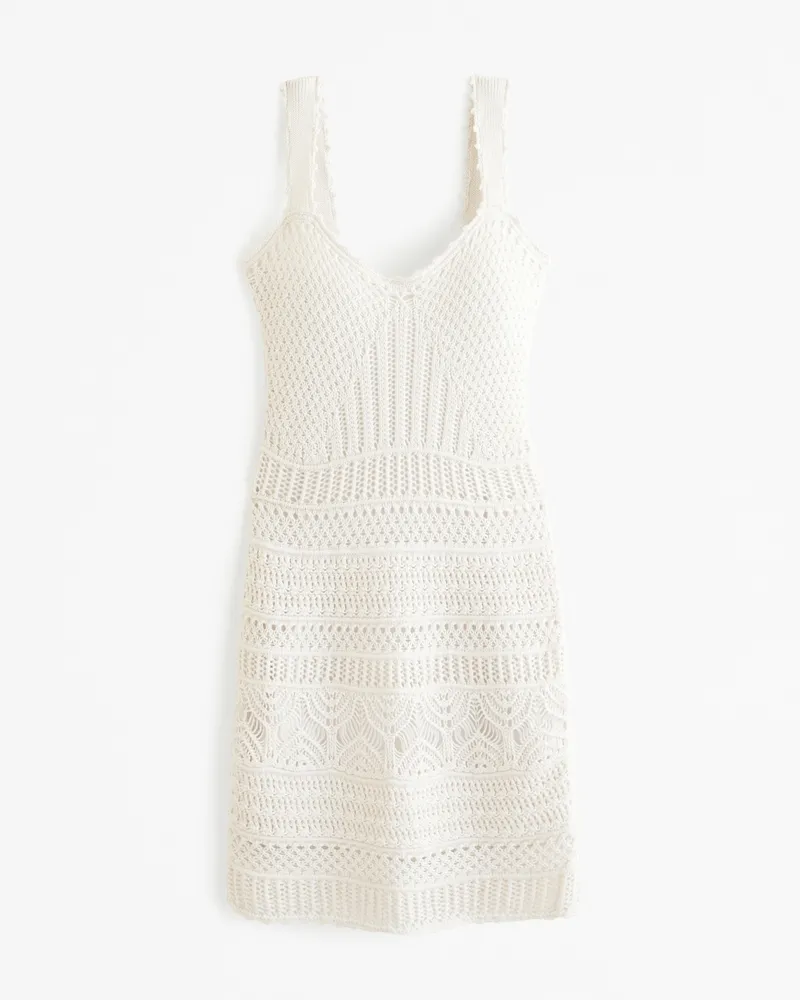 Crochet-Style Mini Dress