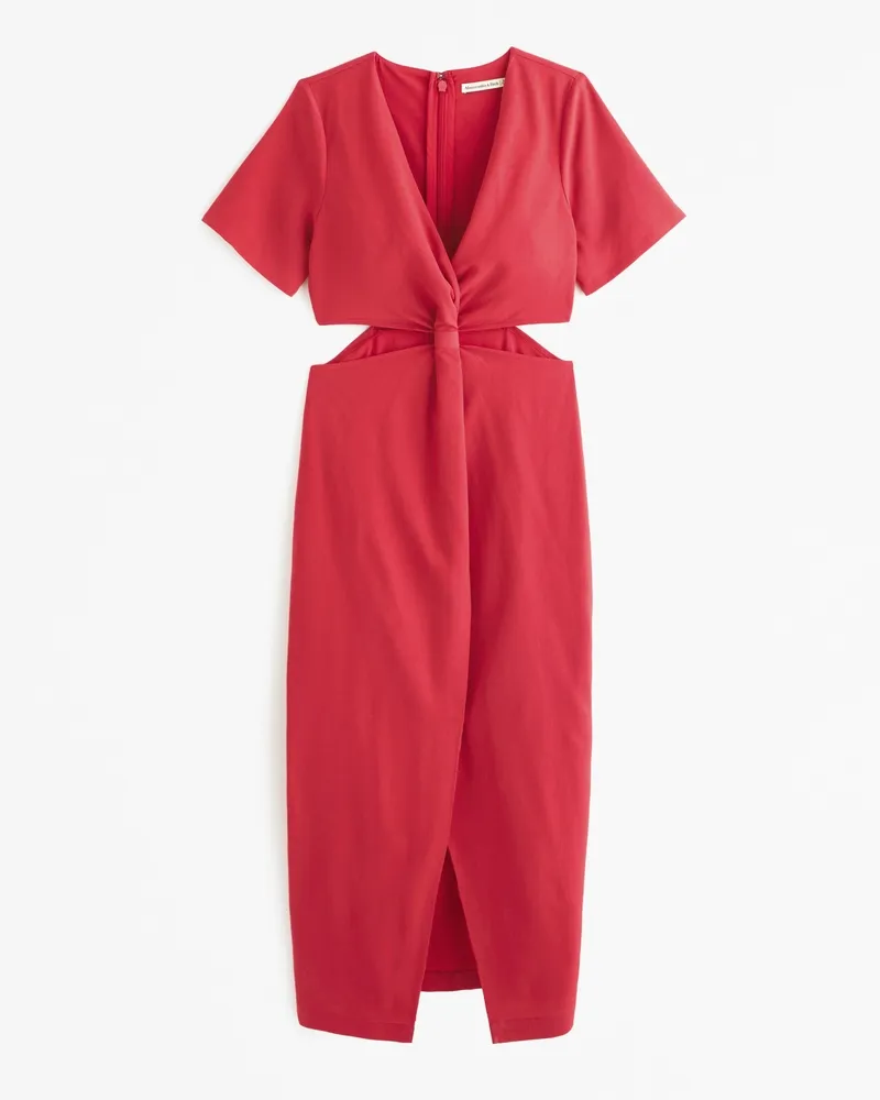 Knotted Cutout Midi Dress