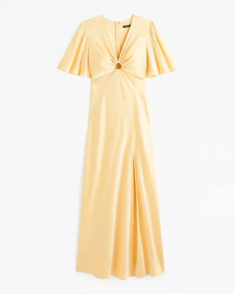 Angel Sleeve O-Ring Maxi Dress