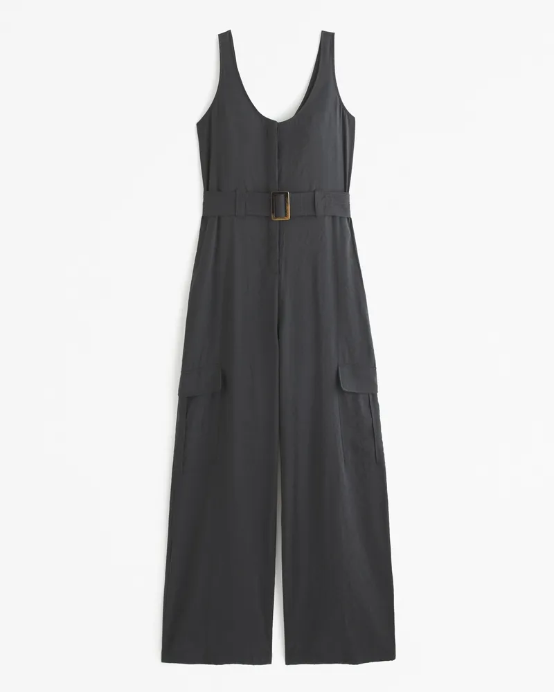 Draped Utility Jumpsuit