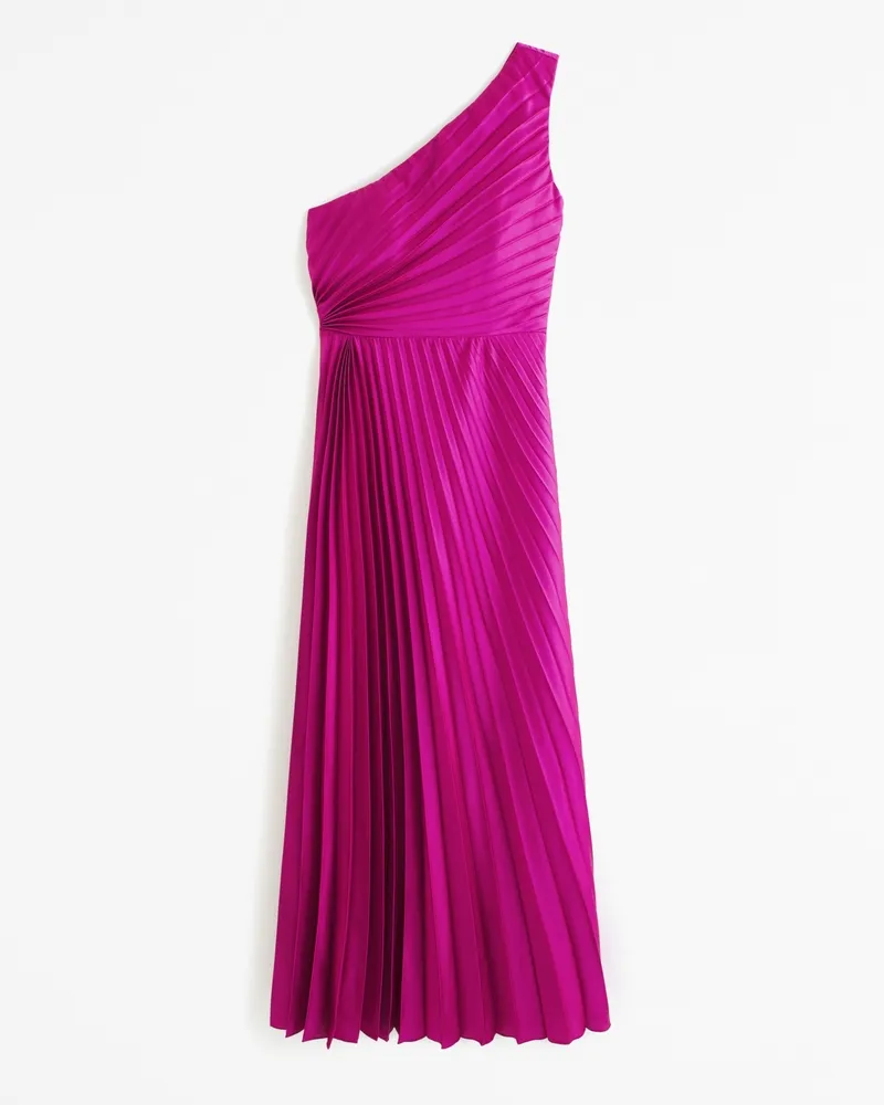 The A&F Giselle Pleated One-Shoulder Maxi Dress