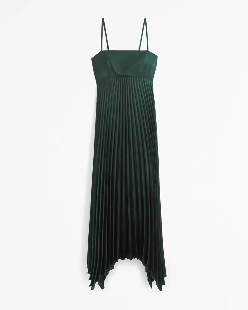 The A&F Giselle Clasp-Back Pleated Midi Dress