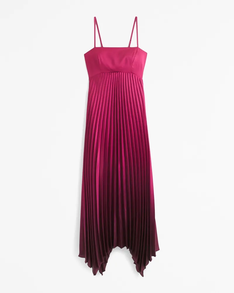 The A&F Giselle Clasp-Back Pleated Midi Dress