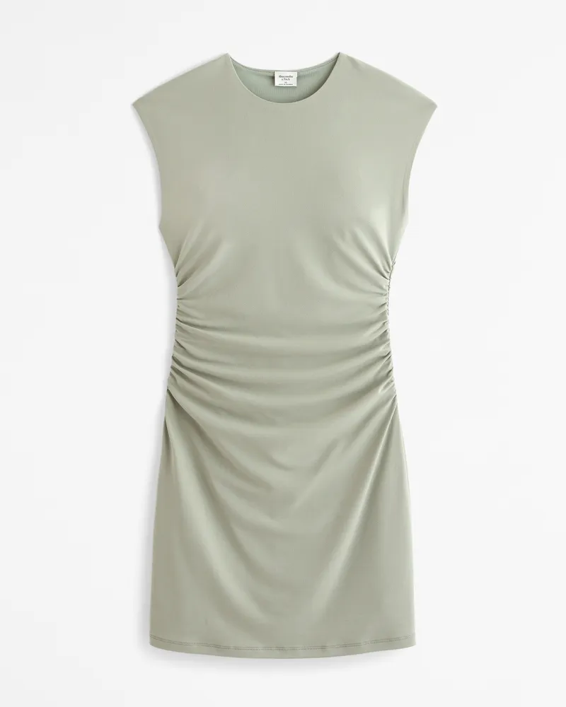 Short-Sleeve Stretch Mini Dress