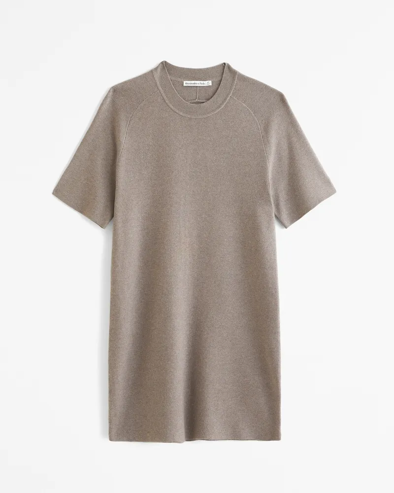 Short-Sleeve Mini Sweater Dress