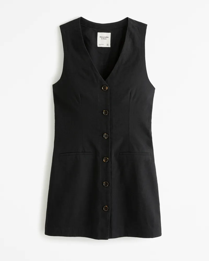 The A&F Mara Linen-Blend Vest Mini Dress