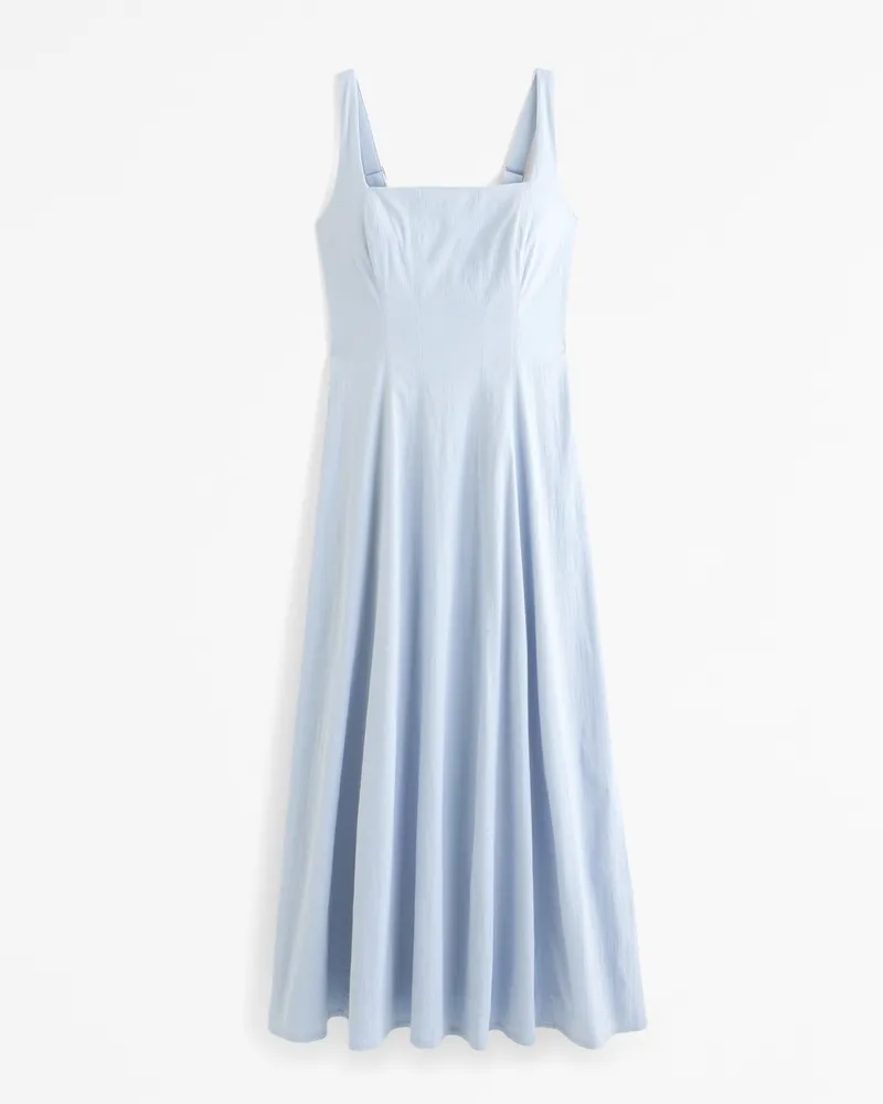 The A&F Mila Fit & Flare Stretch Midi Dress