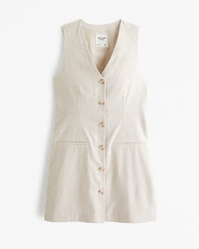 The A&F Mara Linen-Blend Vest Mini Dress