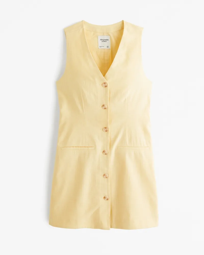 The A&F Mara Linen-Blend Vest Mini Dress