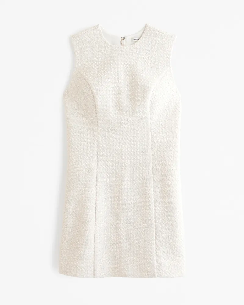 Tweed High-Neck Mini Dress