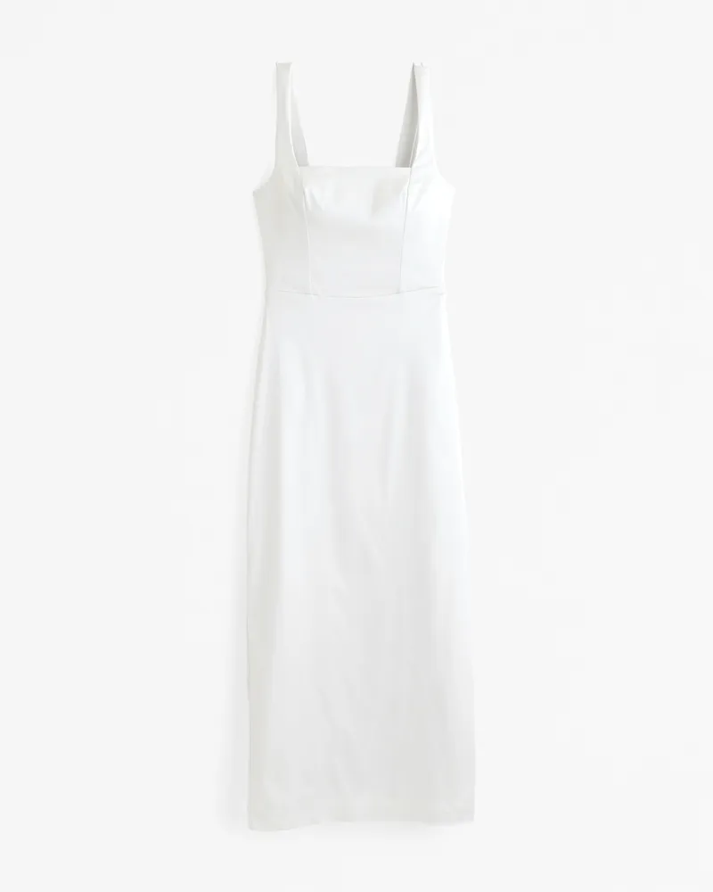 Sculpting Stretch Satin Midi Dress