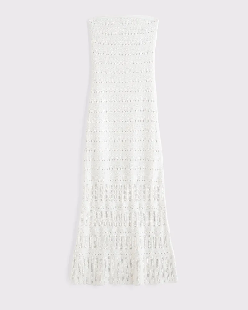 Strapless Crochet-Style Maxi Dress