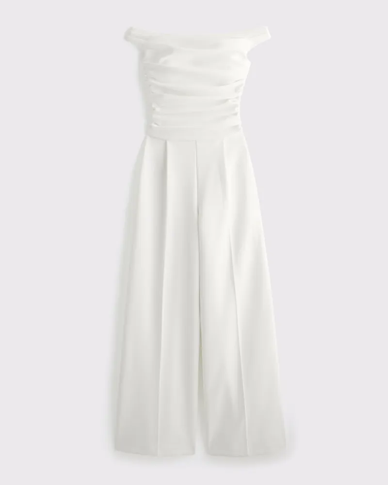 Off-The-Shoulder Draped Jumpsuit