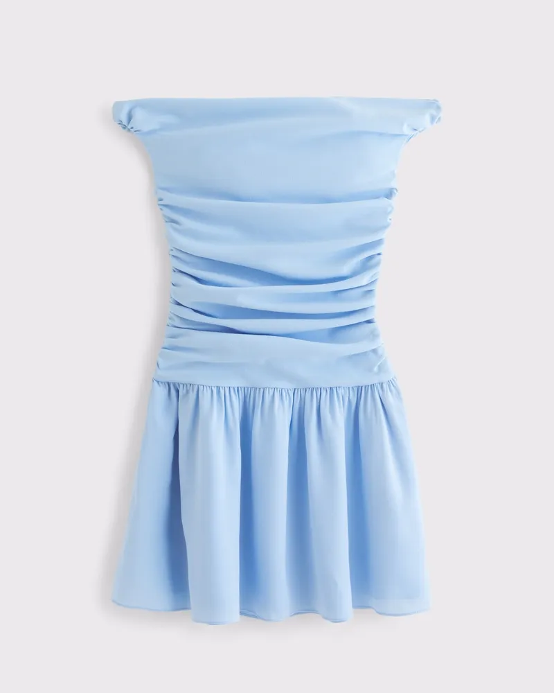Off-The-Shoulder Ruched Mini Dress