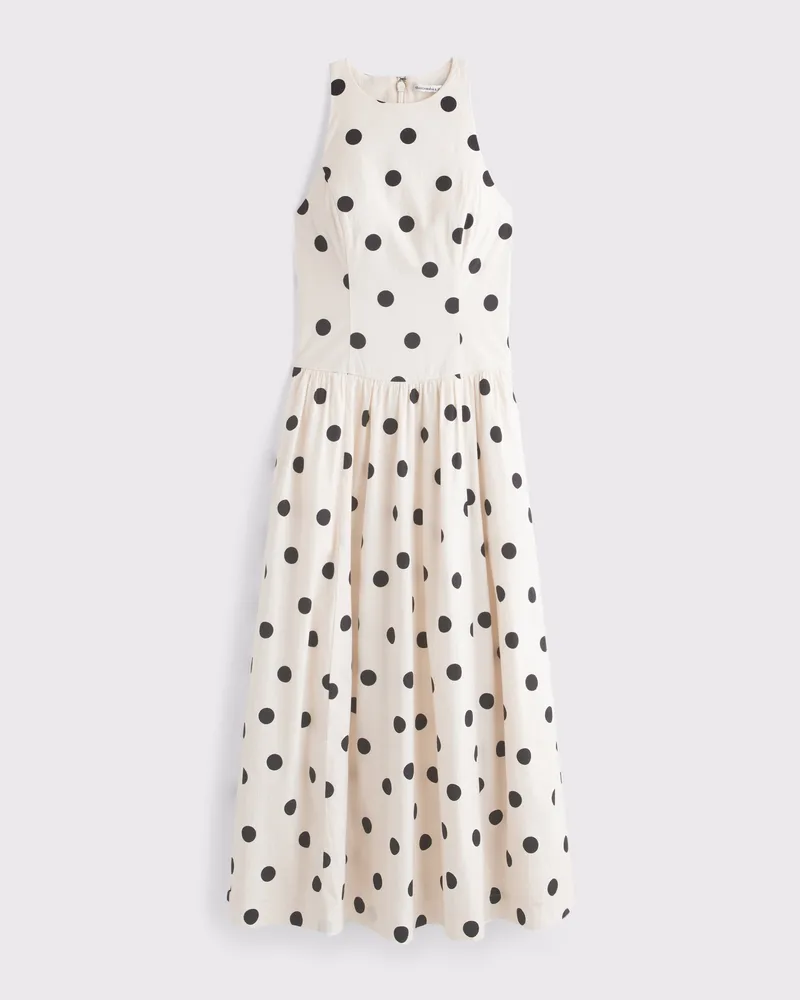 Drop-Waist Midi Dress
