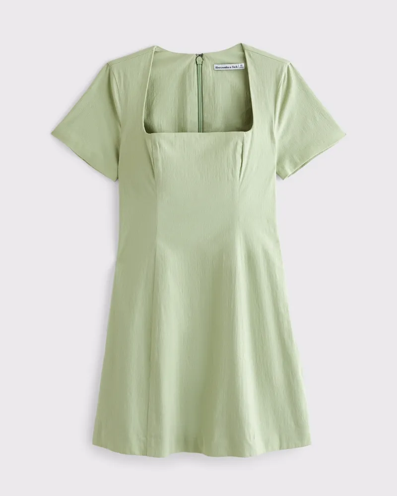 Short-Sleeve Stretch Mini Dress