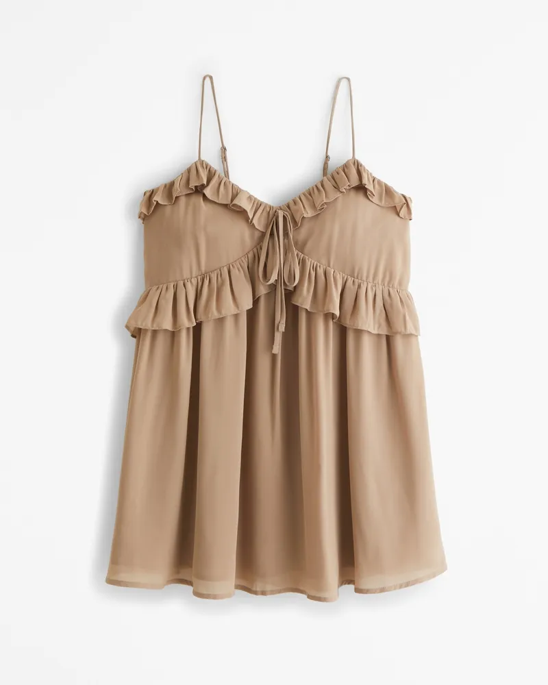 Ruffle Tie Mini Dress