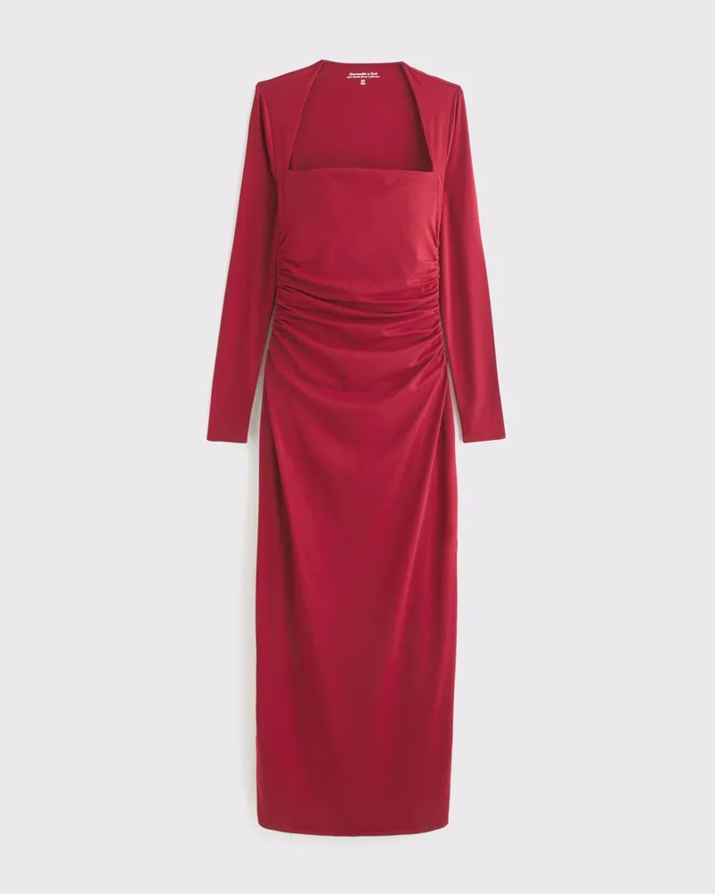 The A&F Ava Long-Sleeve Knit Maxi Dress