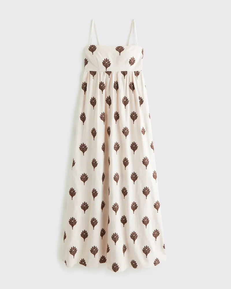 Tie-Back Babydoll Maxi Dress