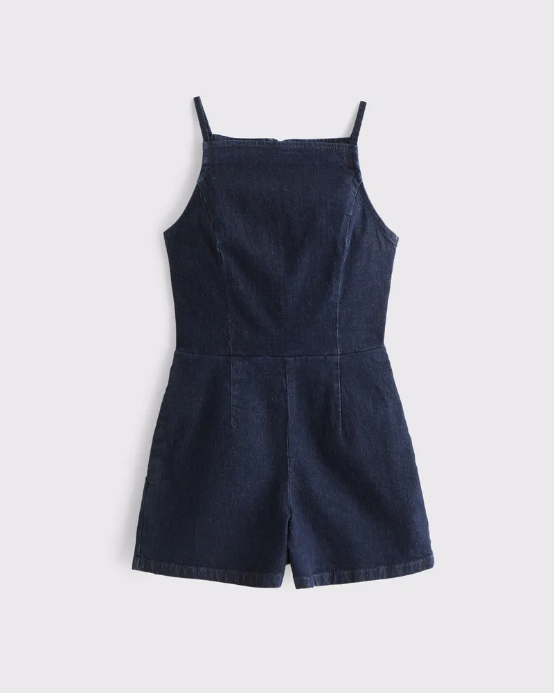 Apron Denim Romper