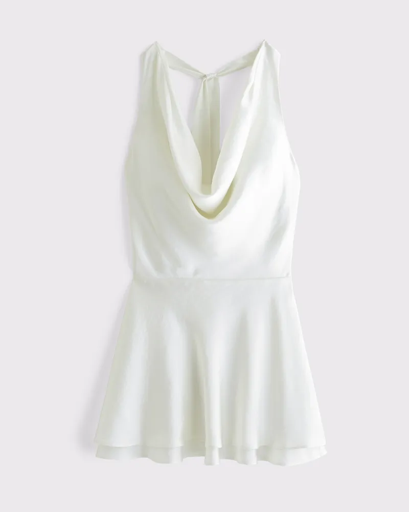 Cowl Neck Halter Mini Dress